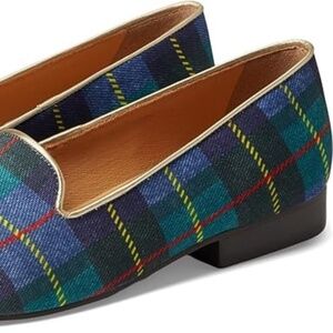 NWOT Jack Rogers Ginny Loafer in Blue Green Plaid Women's Size 6
